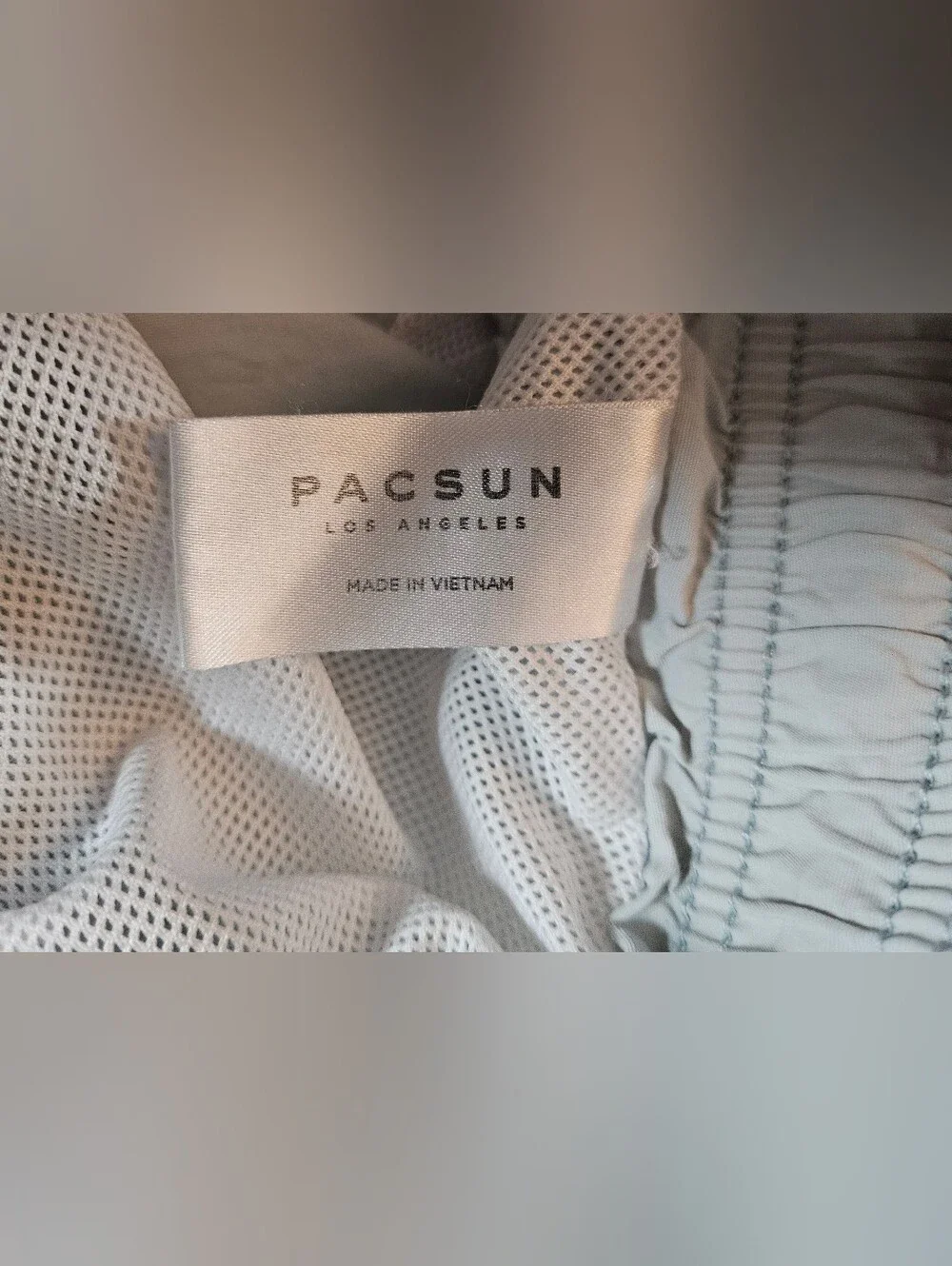 Pacsun Mens Light Blue Elastic Waist Side Pockets Swim Trunks Size Small